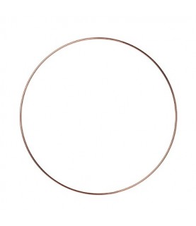 Rose Gold Metal Round Wreath Hoop 40cm