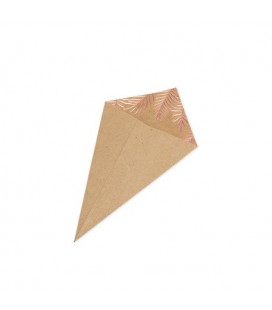 10 Rose Gold Fern Karft Cones
