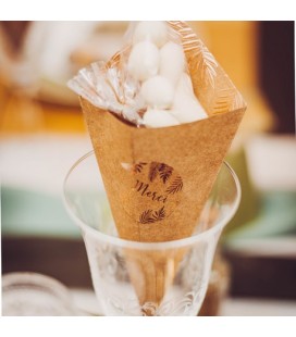 10 Rose Gold Fern Karft Cones