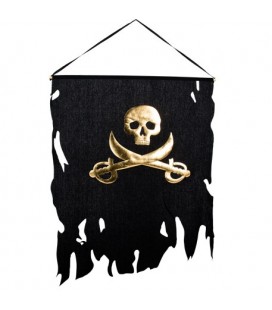 Gold & Black Pirate Flag