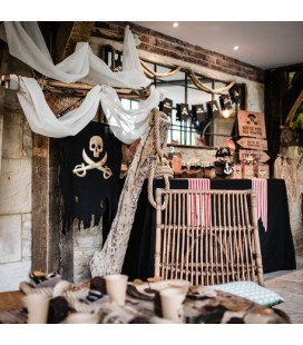 Gold & Black Pirate Flag