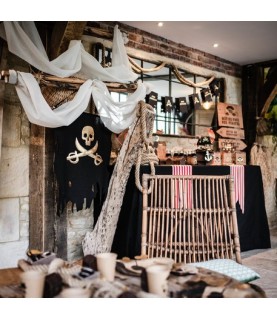 Gold & Black Pirate Flag