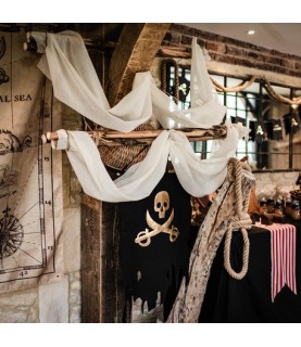 Gold & Black Pirate Flag