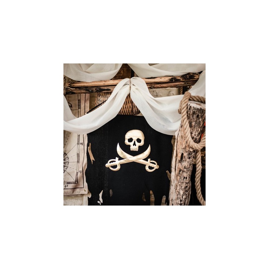 Gold & Black Pirate Flag