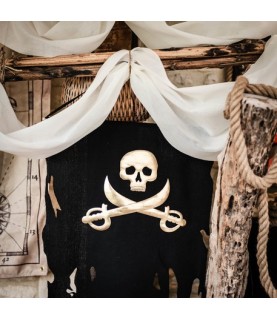 Gold & Black Pirate Flag