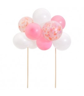 Cake Topper Kit with Arch of Pink Balloons