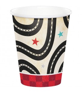 Vintage Race Car Paper Cups