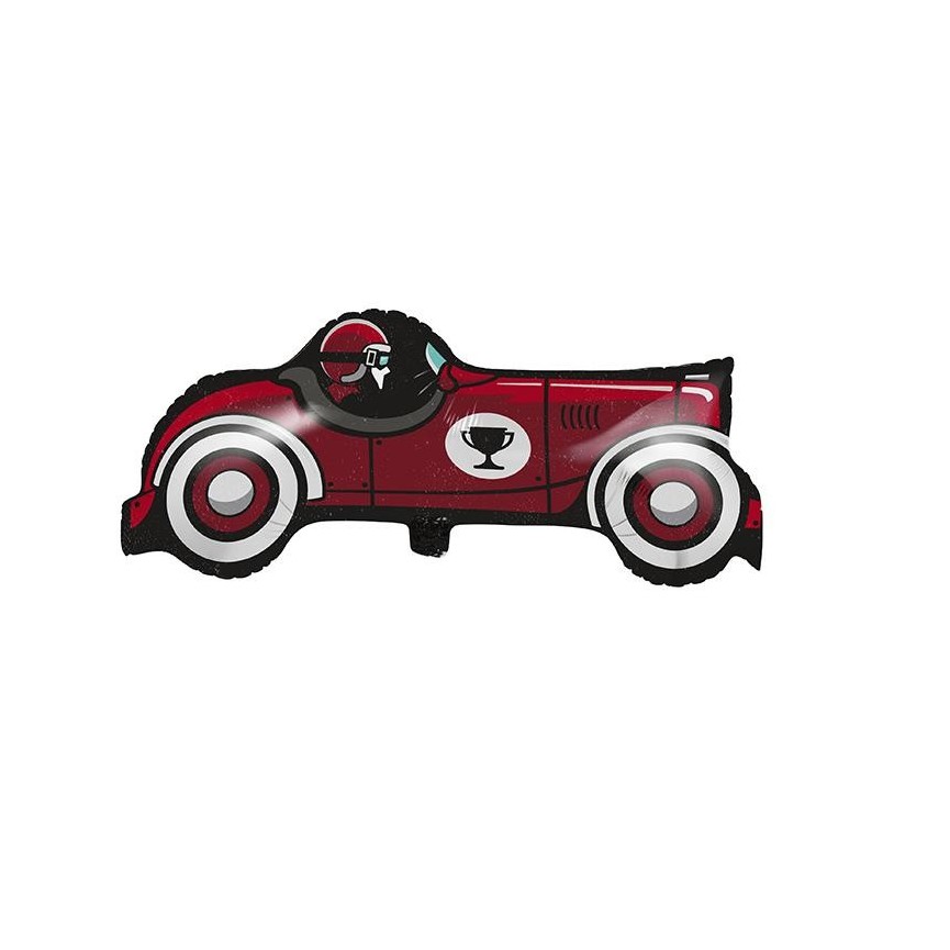 Vintage Race Car Shaped Mylar Balloon