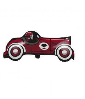 Vintage Race Car Shaped Mylar Balloon