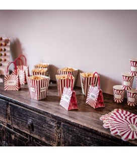 8 Popcorn Boxes Vintage Circus