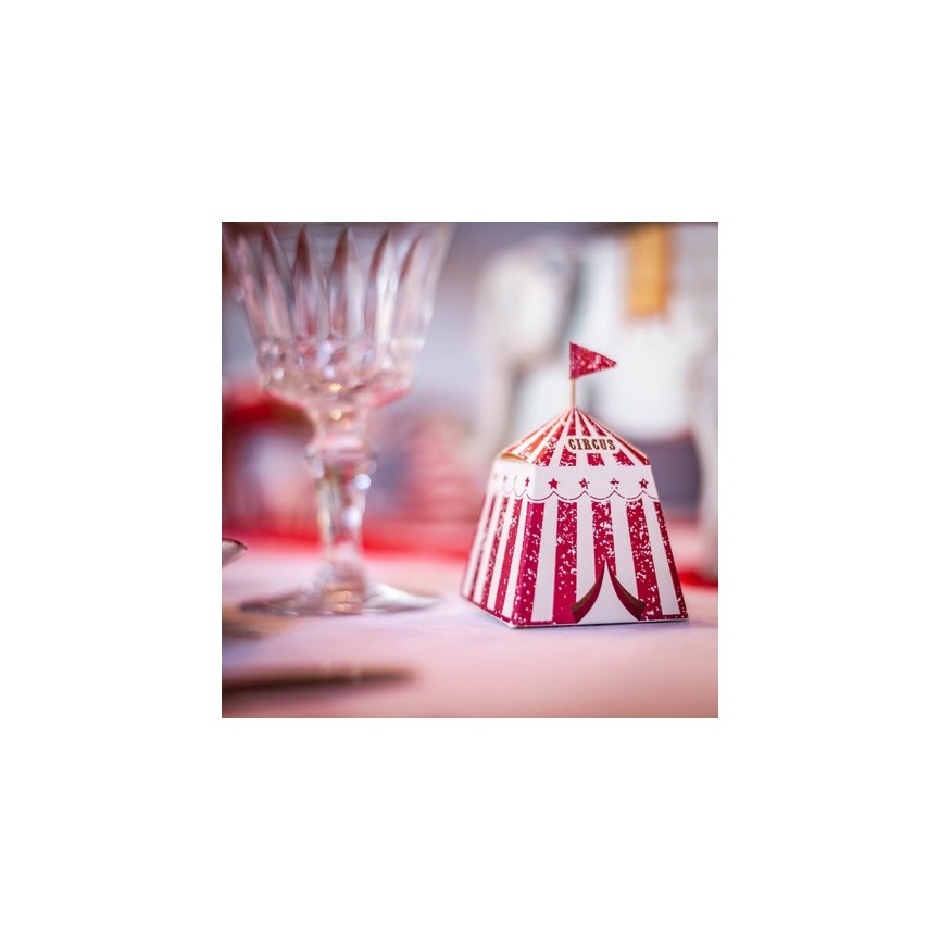 8 Treat Boxes Vintage Circus