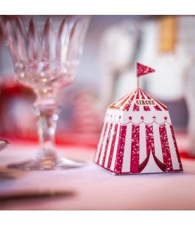 8 Treat Boxes Vintage Circus