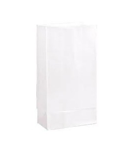 12 White Paper Party Bags