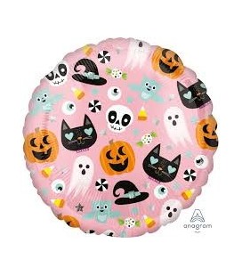 Pink Halloween Foil Balloon