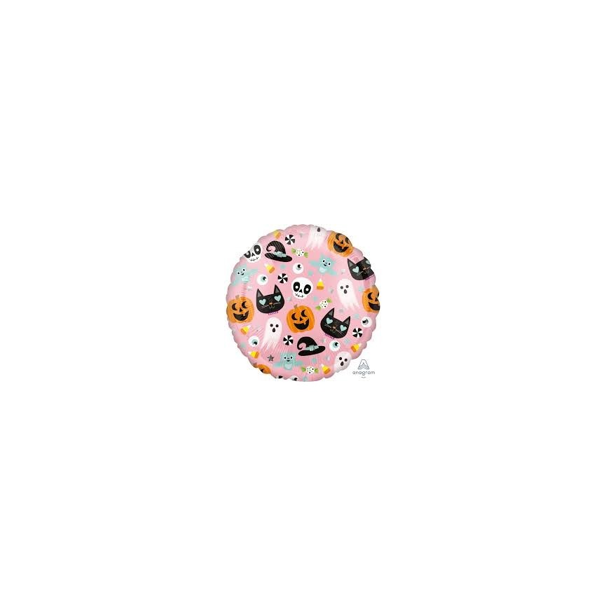 Pink Halloween Foil Balloon