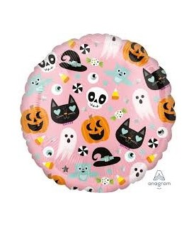 Pink Halloween Foil Balloon