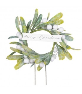 Christmas Mistletoe Cake Topper