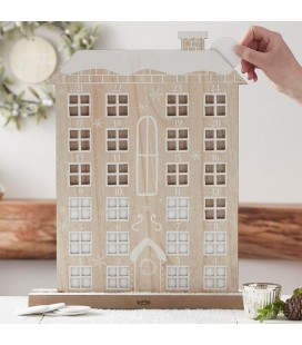 Wooden Reusable Advent Calendar House