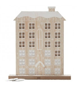 Wooden Reusable Advent Calendar House