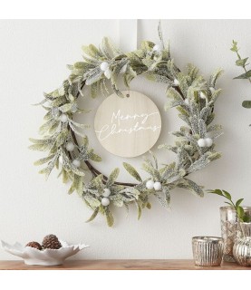 Mistletoe Merry Christmas Door Wreath