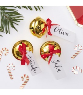 Gold Bell Place Card Holder