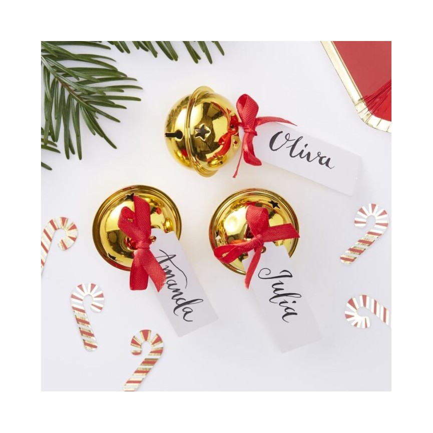 Gold Bell Place Card Holder