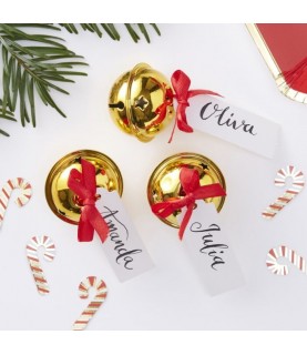 Gold Bell Place Card Holder