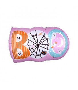 BOO Pink Halloween Folienballon