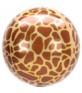Giraffe Sphere Orbz Foil Balloon