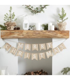 Hessian Burlap Merry Christmas Bunting