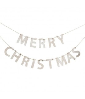 Rustic Wooden Merry Christmas Bunting