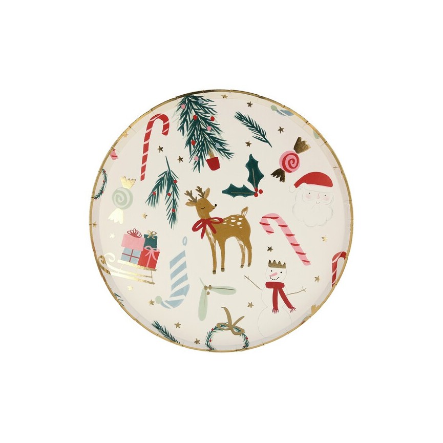 Festif Motif Christmas Small Plates