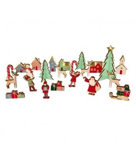 Festive Village Wooden Advent Calendar - Meri Meri