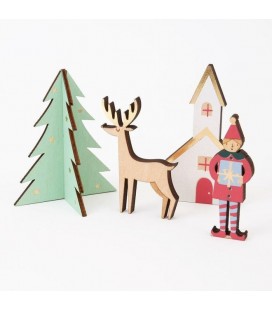 Festive Village Wooden Advent Calendar - Meri Meri