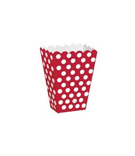 8 Red Polka Dots Treat Boxes
