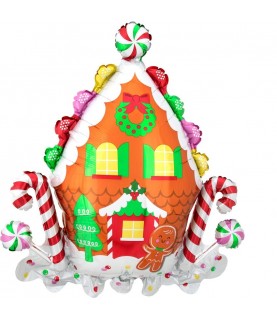 Gingerbread House Foil Balloon