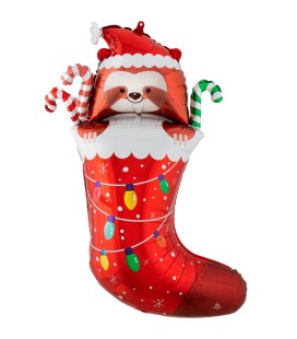 Christmas Sloth -Folienluftballon