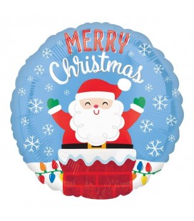 Chimney Santa Foil Balloon