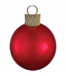Ballon Orbz Boule de Noël Rouge XL
