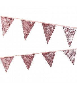 Luxe Pink Glitter Bunting