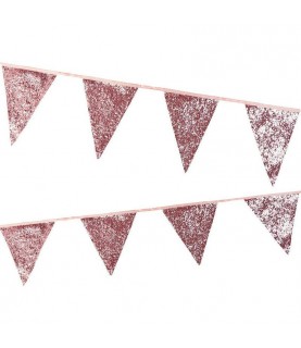 Luxe Pink Glitter Bunting