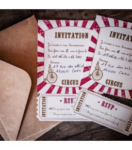 Invitations Circus Straws