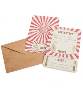 Invitations Circus Straws