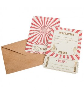 Invitations Circus Straws