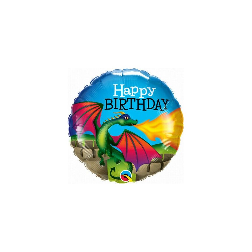 Mythical Dragon Mylar Balloon Happy Birthday