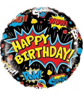 Super Hero Birthday Folienluftballon Happy Birthday