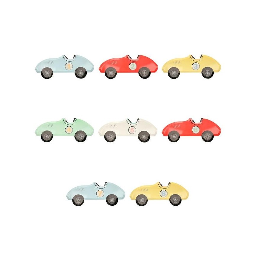 Vintage Rennauto-Essteller Meri Meri