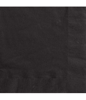 20 Black Lunch Napkins