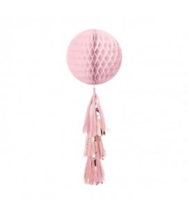 Pink Honeycomb Tassel Ball