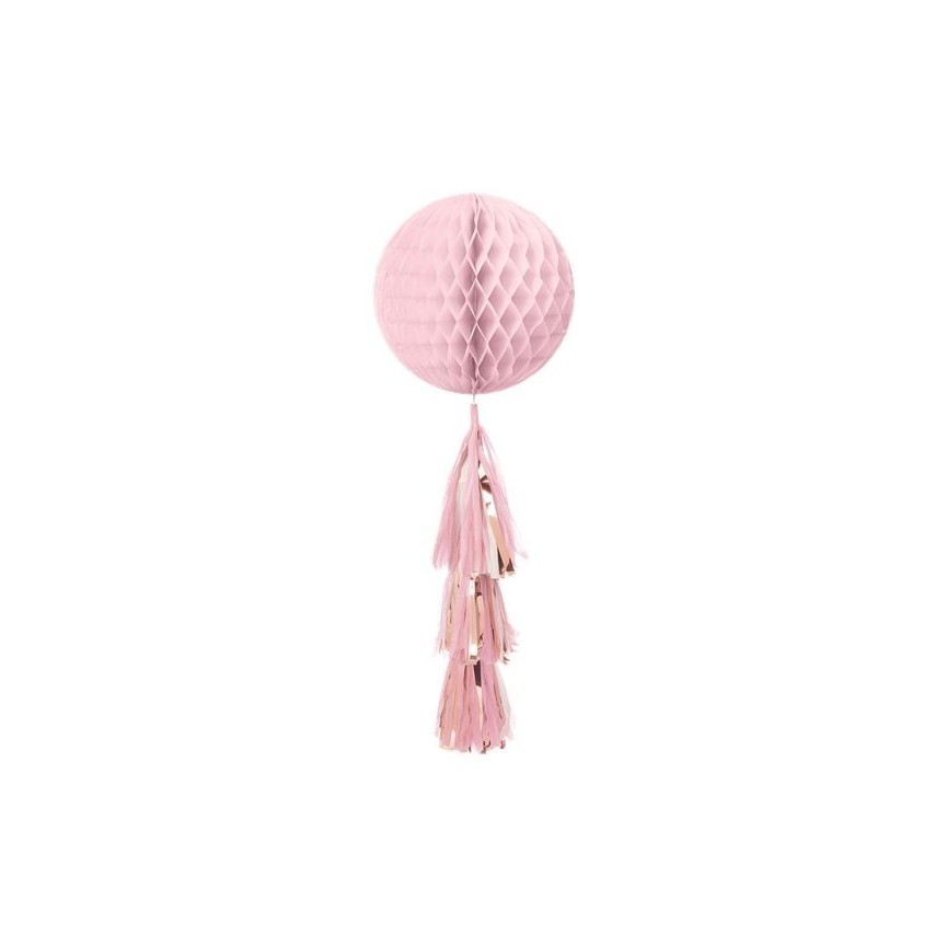 Pink Honeycomb Tassel Ball